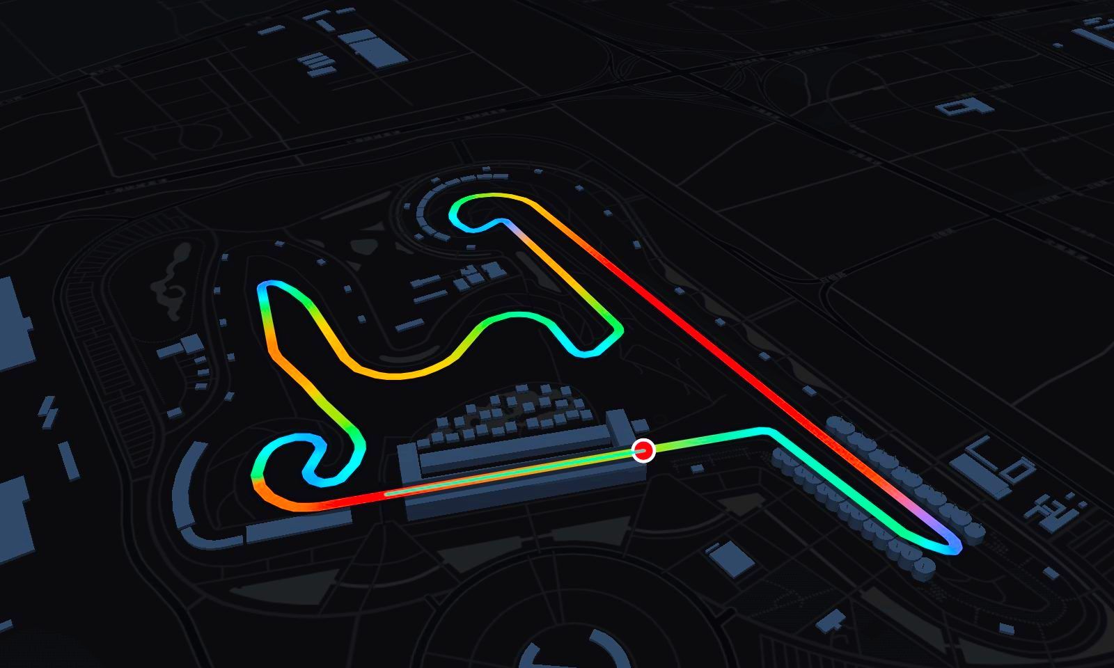 Shanghai circuit in 3D, painted by speed