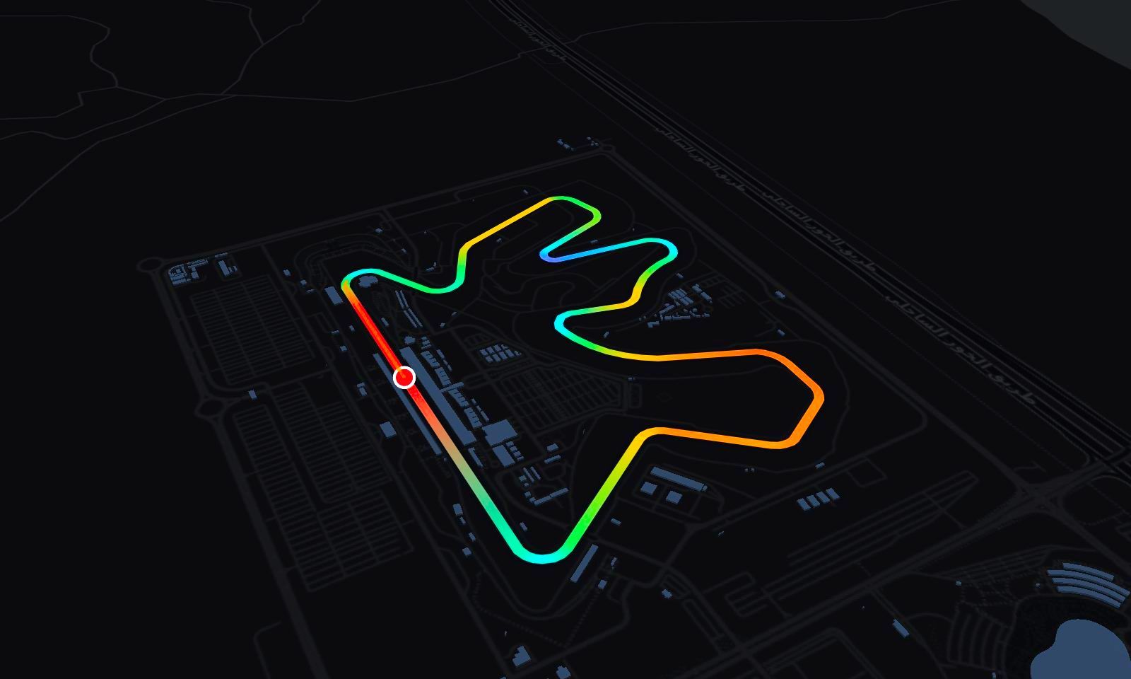 Lusail circuit in 3D, painted by speed